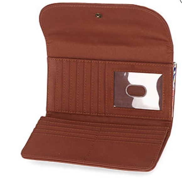 St John’s Bay Women’s Continental Citrus Floral Clutch Wallet with Snap and Zip. - Picture 4 of 4